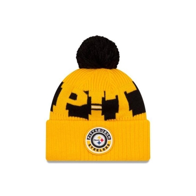 Pittsburgh Steelers Gorra | New Era NFL Alternate Cold Weather Sport Knit Beanie Mexico - Amarillos